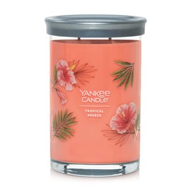 Yankee Candle Tropical Breeze Scented, Signature 20oz Large Tumbler 2-Wick Candle, Over 60 Hours of Burn Time