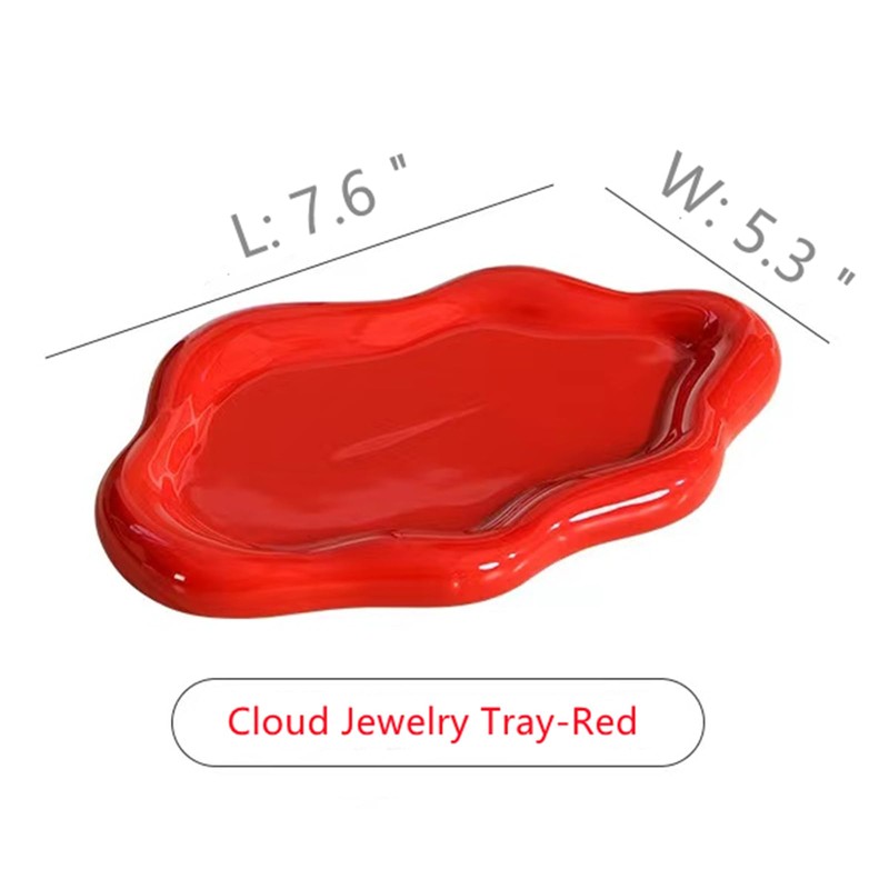 BIGPIPI Ceramic Jewelry Tray Dish for Ring Key Trinket, Cute