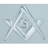 Mason Masonic Chrome Silver Decal Emblem 3D Sticker car Bike