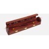 Unbranded 1 Pc Wood Incense Burner Holder Box Ash Catcher
