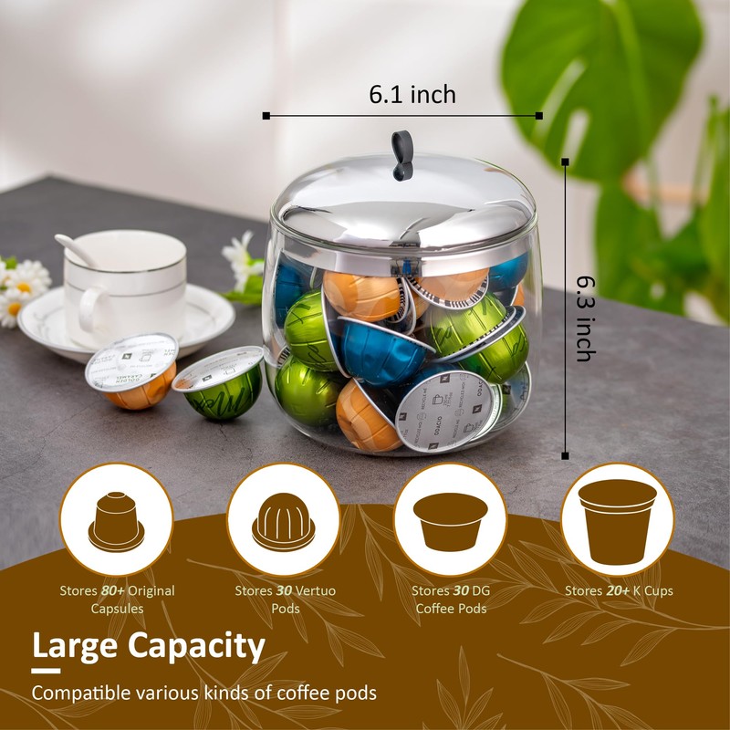 MOLFUJ Coffee Pod Holder, Coffee Pod Storage Compatible with 30