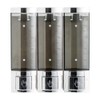 Shower Soap Dispenser 3-Chamber,Drill Free with Glue or Wall Mount