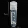 CynKen 20pcs 2ml Graduated Plastic Cryovial Cryogenic Vial Tube Self