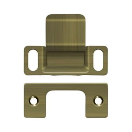 Deltana Sp2751u5 Adjustable Dust Cup Strike Plate, Antique Brass, 2-3/4" X 1-1/4"