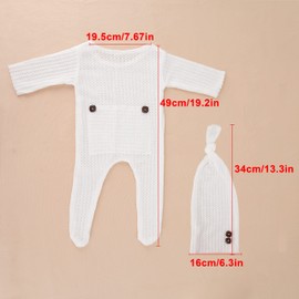 Knitted Baby Outfits Baby Photoshoot Props Handmade Baby Costume Set, Baby Crochet Outfits Cute Newborn Photo Outfits Unisex Newborn Photography Props Baby Photo Clothes Photo Props for Babies