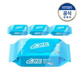 Scott wet mop cleaning cloth basic standard type 30 sheets x 4 / 스카트 물걸레청소포 베이직 표준형 30매x4개