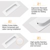 MOROBOR 4 PCS Recessed Cabinet Handles, Warm White Stainless Steel
