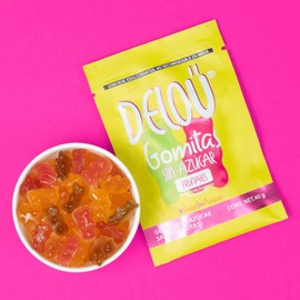 Delou | Gomitas Sin Azúcar - Sabor Frutales - Pack 10 unidades de 40 gr - Dulces Sin Azúcar - Bajas en Calorías y Cabohidratos - Ingredientes Naturales - Ketofriendly
