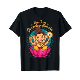 Hindu Ganesha Puja Elephant God India Meditation Yoga Murti T-Shirt