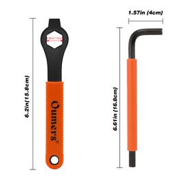 Oumers Bicycle Crank Extractor Set, Bicycle Crank Puller + Bicycle Bottom Bracket Remover + 16mm Wrench + Hex Wrench for Removing Bike Crank