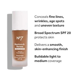 No7 Cool Vanilla Anti Aging Serum Foundation with SPF 20 Moisturizing Coverage
