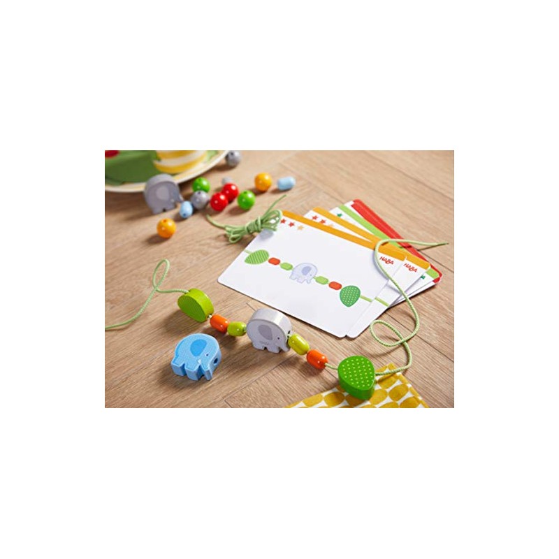 HABA 305779 Threading Game Elephants, Threading Game from 3 Years,