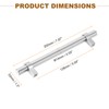 sourcing map Cabinet Handles, 5Pcs 8" Stainless Steel Round Kitchen