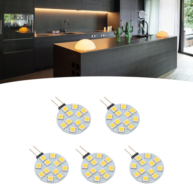 5pcs G4 LED Bulb 12V 2W Warm Light Energy Saving