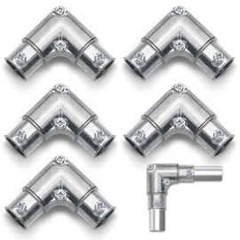 Loyzen 1/2 Inch EMT to EMT 90 Degree Inside Corner Pulling Elbows, EMT Conduit Fittings Set Screw; Electrical Metallic Tube Kit Die Cast Zinc Elbow Capped Corner Coupling (8 Pack)
