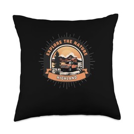 Highland National Park Throw Pillow, 18x18, Multicolor