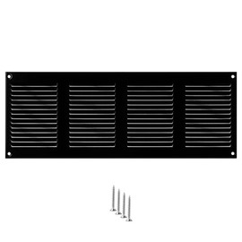 TURvent 14x4 Vent Cover (Duct Opening) - Black HVAC Return Air Grille for Wall and Ceiling - Metal AC Vent Cover with Mesh - Rectangular Ventilation Register - External Dimensions: 15.75" W x 5.91" H