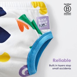 Bambino Mio Potty Training Pants, 5 Pack (3-4 Years - Purple Dinosaur) Reusable for Baby and Toddler, Boys and Girls