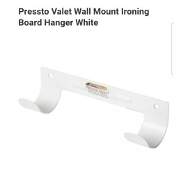 White Ironing Board Hanger - Pressto Valet Heavy Duty Wall Mount - White *