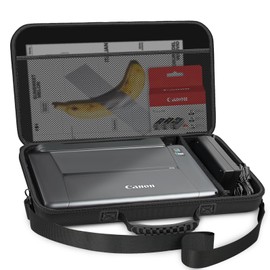 HESPLUS Hard Travel Case for Canon PIXMA TR160 / TR150 / iP110 Wireless Mobile Printer, Printer Storage Bag Organizer with Adjustable Shoulder Strap (Case Only)
