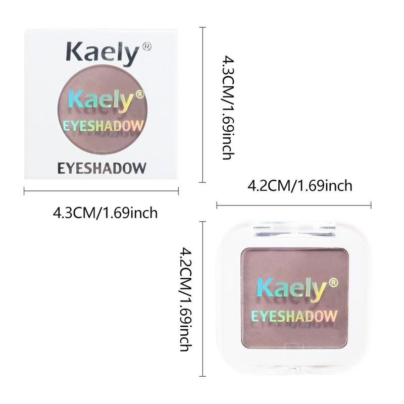 Kaely Eyeshadow, compact, single, matte, monochromatic, mauve-gray, for mature women,