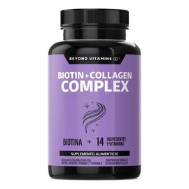 Biotin  Collagen Complex - Contiene Biotina  Colágeno  15 Ingredientes Y Vitaminas - Colageno Biotina - Multi Collagen Peptides - Vitybell Vitaminas