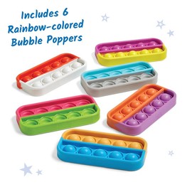 hand2mind Ten Frame Sensory Bubble Poppers, Pop Fidget Toys for Kids, Math Manipulatives Kindergarten, Counting Toys, Fine Motor Toys, Fidgets for Classroom, Calm Down Corner Supplies (Set of 6)