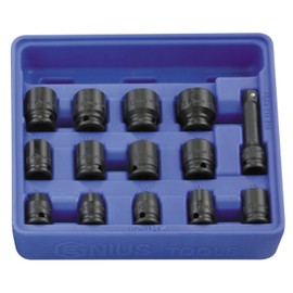 Genius Tools 14 Piece 3/8" Dr. Metric Impact Socket Set IS-314M