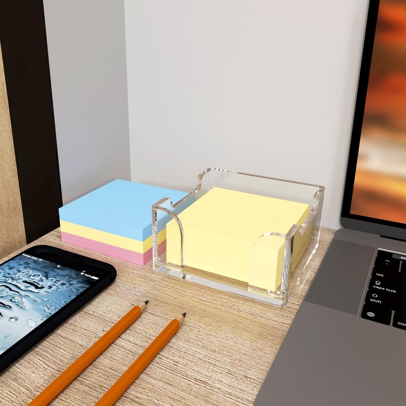 XQIGI Acrylic Sticky Note Holder for 3 x 3 Post