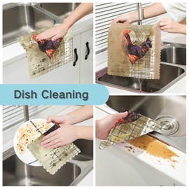 SUABO Paquete de 6 paños de cocina para lavar platos, trapos de cocina clásico para encimeras de limpieza de cocina