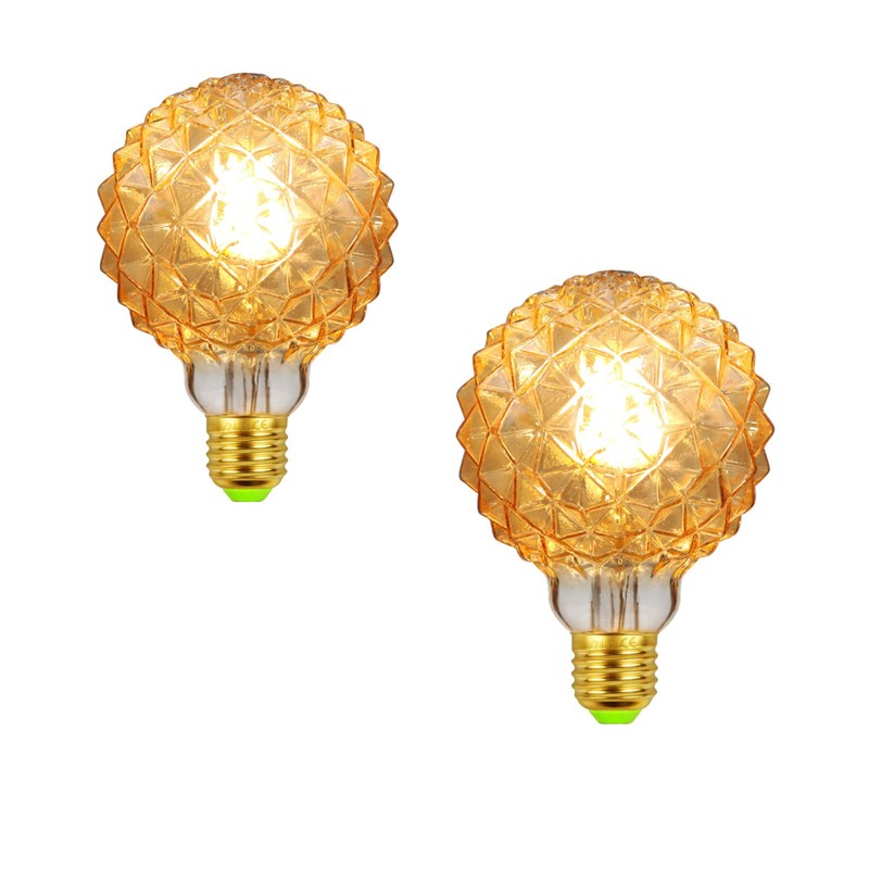 Lxcom Lighting G95 LED Pineapple Bulb Retro Edison Lamp 4W