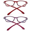RaoOG Blue Light Blocking Reading Glasses for Women, 2 Pack