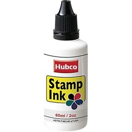 Hubco Premium Stamp Refill Ink 2 Oz (Black, Red, and Blue) (Black Ink)