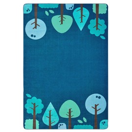 Carpets for Kids 1754 KIDSoft Tranquil Trees Carpet 4ft x 6ft Rectangle Blue