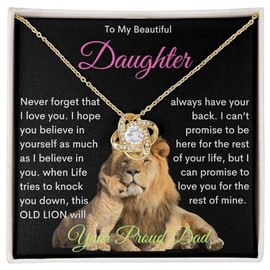 To My Daughter Gift Necklace from Your Dad (18K Yellow Gold)