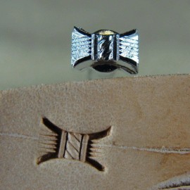 Craft Japan Steel Craft Japan - #X512 Small Hourglass Rope Basket Weave Stamp (Leather Tool)