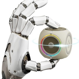 Aresrora Small Bluetooth Speaker, Mini Portable Rotating Wireless Speaker,Cool Tech Gadgets and Colorful Lights, Ideal Gift for Men,Women (Green)