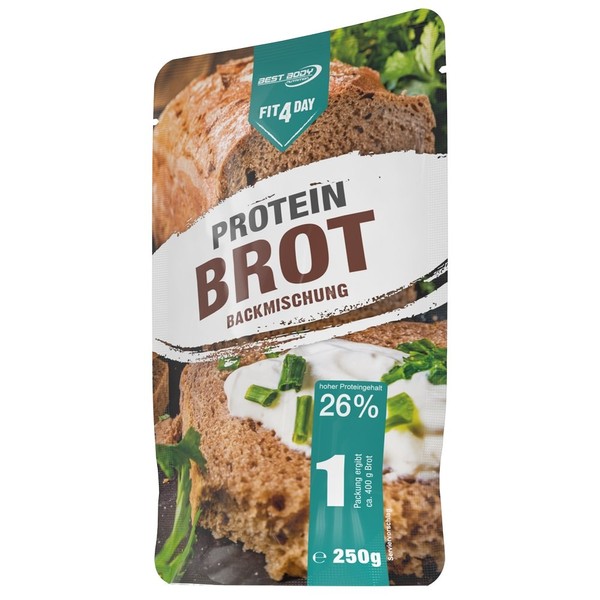 Best Body Nutrition Fit4Day Protein Bread Baking Mix, 250 g Bag