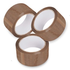 G4GADGET Pack of 3 Strong Brown Packing Tape – 48mm x 60m – Heavy Duty Parcel Tape for Moving Boxes, Shipping, and Packaging