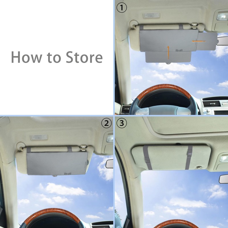 Car Visor Extender, FULLONG Car Visor Sun Shade Extender, Windshield