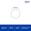 Avery A4 Crystal Clear Round Labels - Product Stickers -