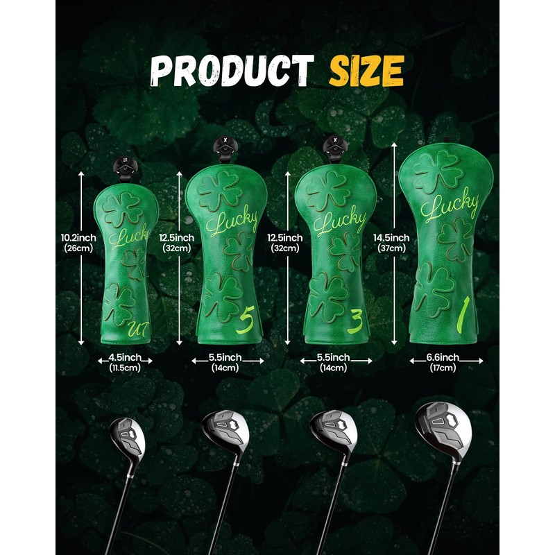 Golf Club Head covers Fairway Wood FW5 with Interchangeable Number