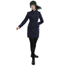 Haikyuu - Disfraz de anime japonés para cosplay JK, uniforme de chamarra, faldas, camisa con medias (X-grande)