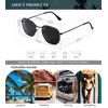 KALIYADI Hexagon Sunglasses For Women Men Polarized Square Sunglasses For