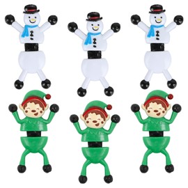 DIYASY Snowman and Elf Wall Crawlers, Christmas Wall Crawlers with Sticky Feet, Christmas Toys for Kids Christmas Party Favors, Goodie Bag Stocking Fillers (Pack Of 6), DK555M1P1