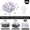 HEDONLEE Collapsible Laundry Basket, 90L Foldable Pop-up Laundry Hamper with