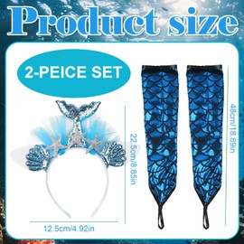 Impressive Mermaid Headpiece and Headband for Women and Young Women - Fairytale Mermaid Costume Accessory with XXL Charm - Perfect Hair Accessory for Mermaid Costume