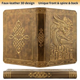 TIANREN Card Binder 9 Pocket, 3D PU Leather Album with Zipper, 360 Side Loading Pockets for TCG, MTG, Lorcana, Other Collectible Cards, Trading Card Game Protective Folder Album (Golden Brown)