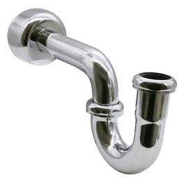 Westbrass CO400-12-05 1-1/2" Brass Bathroom Sink P-Trap with 12" Slip Joint Extension Tube, Polished Nickel