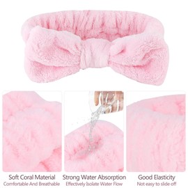 Cozy Manor Skincare Headband Spa Headband for Women Cute head band for washing face Soft Elastic 6 Pack Skin Care Headband and Wristband Set